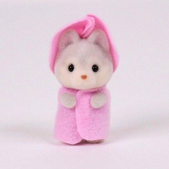 Calico Critters Sylvanian Families Husky Boy Triplet Baby - Picture 3 of 8